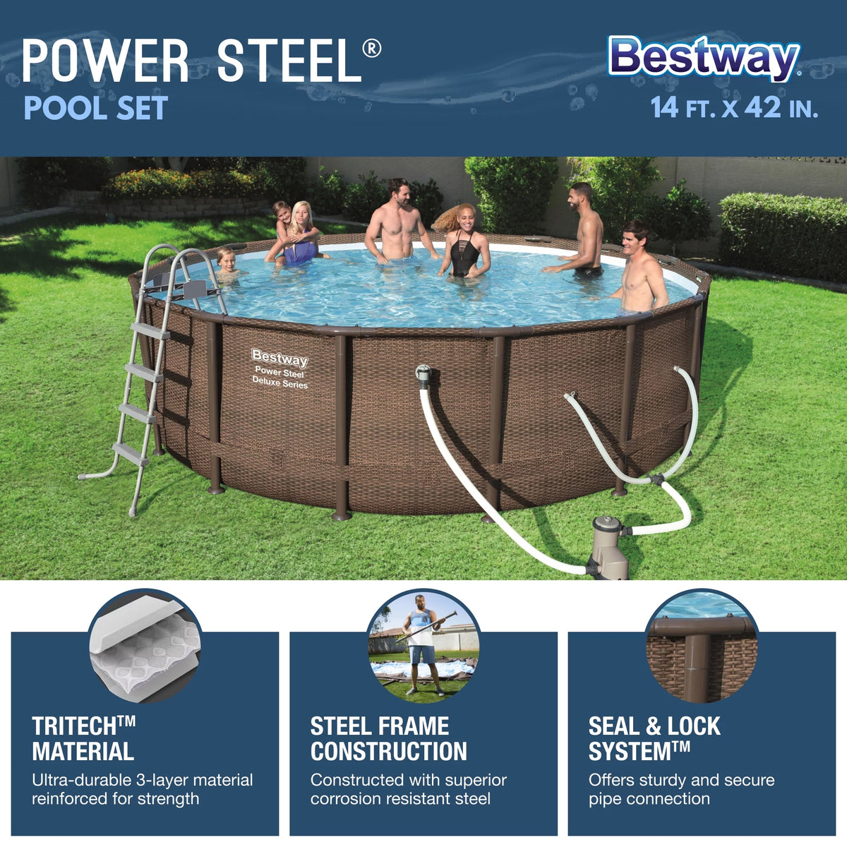 Round Above Ground Swimming Pool Set U544