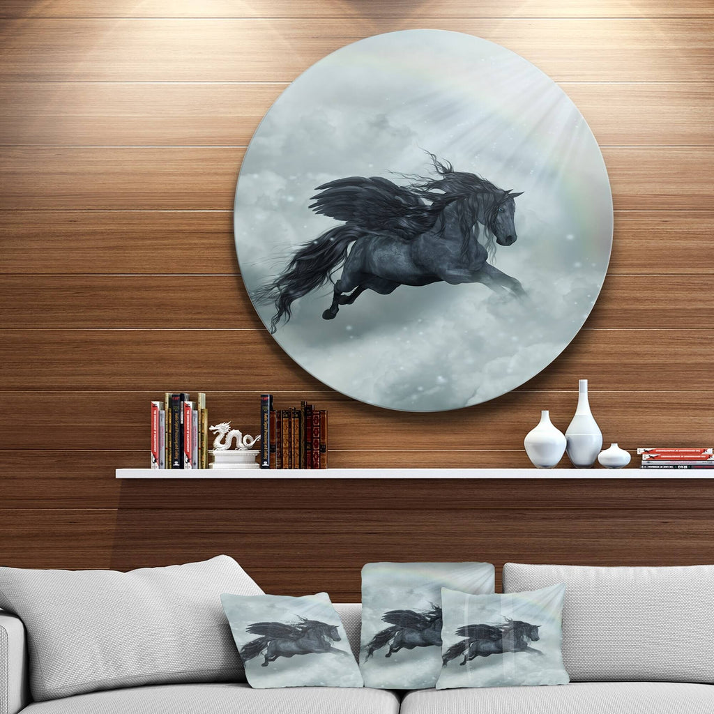Gray Graphic Art Print on Metal V9145