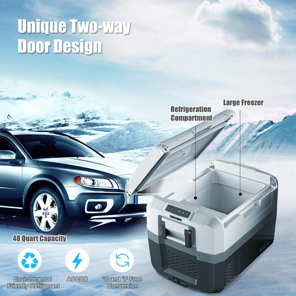 Portable Car Refrigerator 48-Quart Compressor Travel Fridge E396