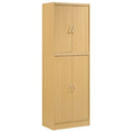 4 Door Kitchen Pantry with 4 Shelves in Beech S519