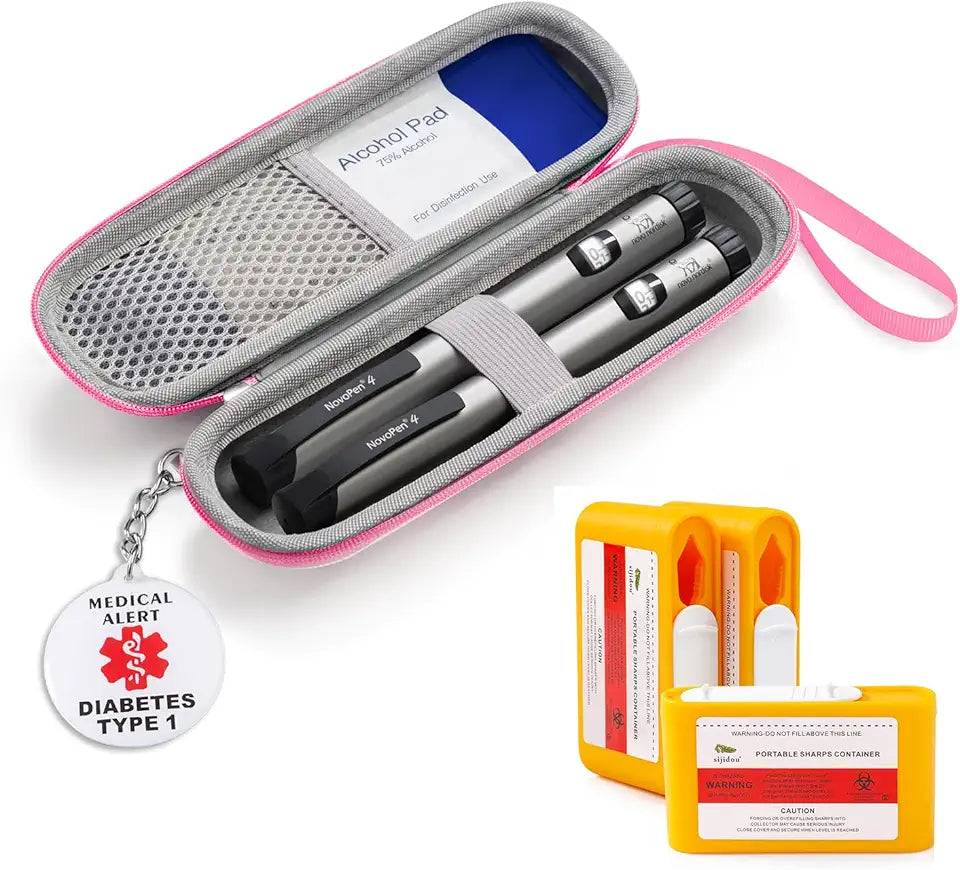 Insulin Cooler Travel Case and Portable Sharps Container C9333