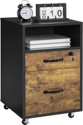 2 Drawer Filing Cabinet with Lockable Wheels U1848