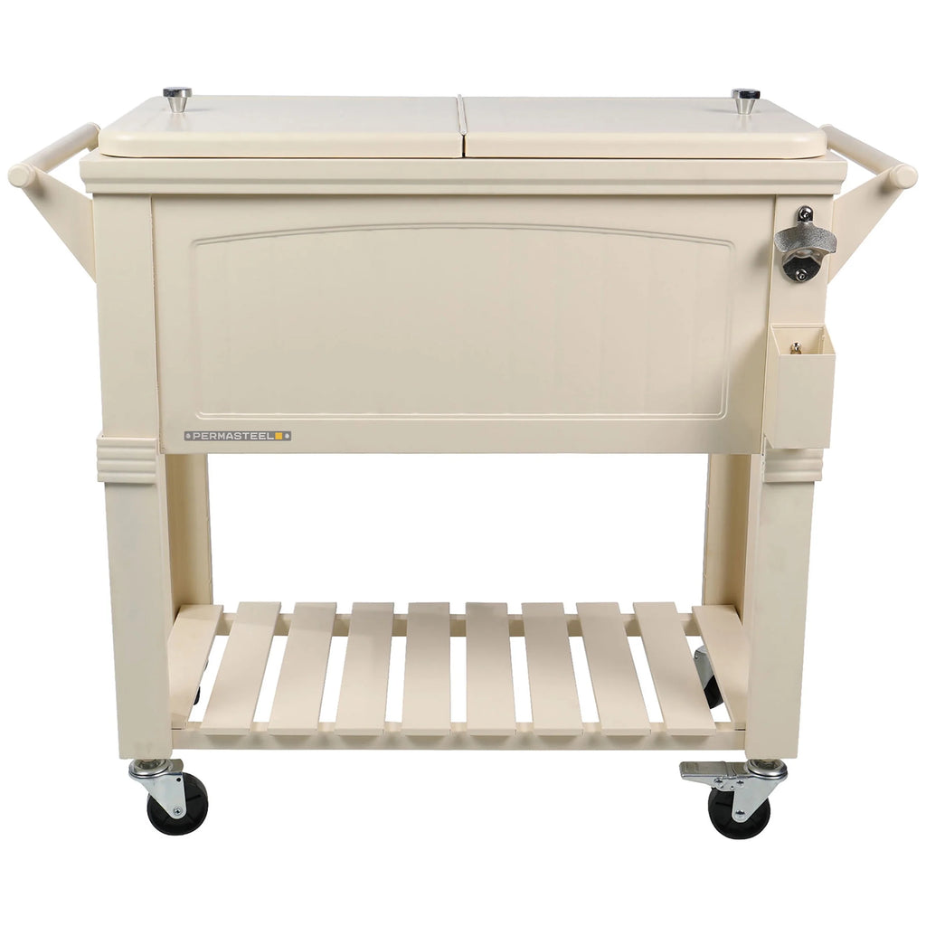 80-Qt Steel Patio Cooler on Wheels F948
