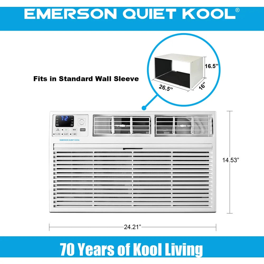 10,000 BTU 230-Volt Through-the-Wall Air Conditioner with Heater, White N8720