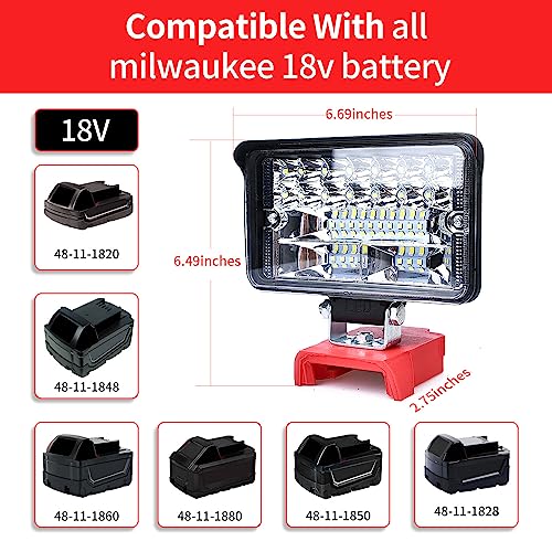 Cordless LED Work Light 108W 5400LM Adjustable Portable Flood Light I948594
