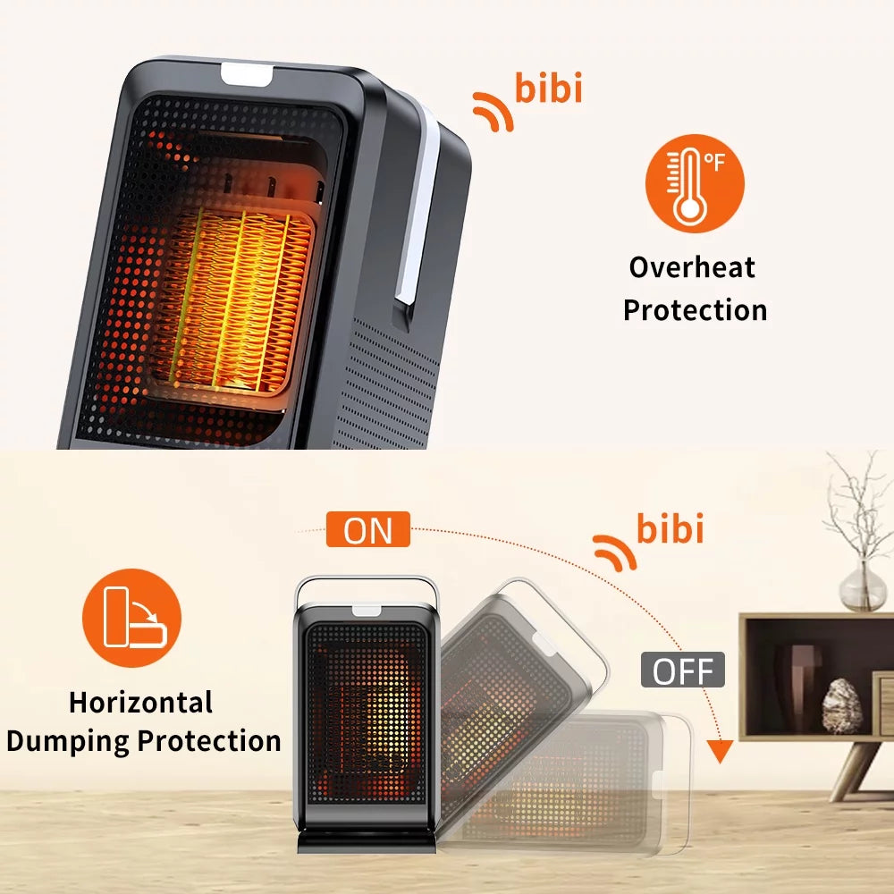 Oscillating Space Heater with Timer Remote Control L102405