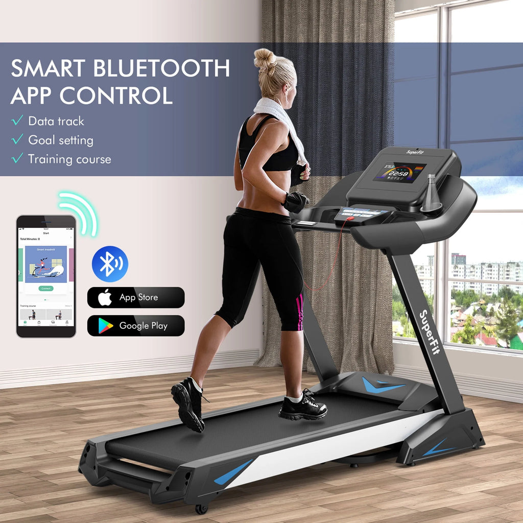 Folding Treadmill with Auto Incline LED Screen T2765