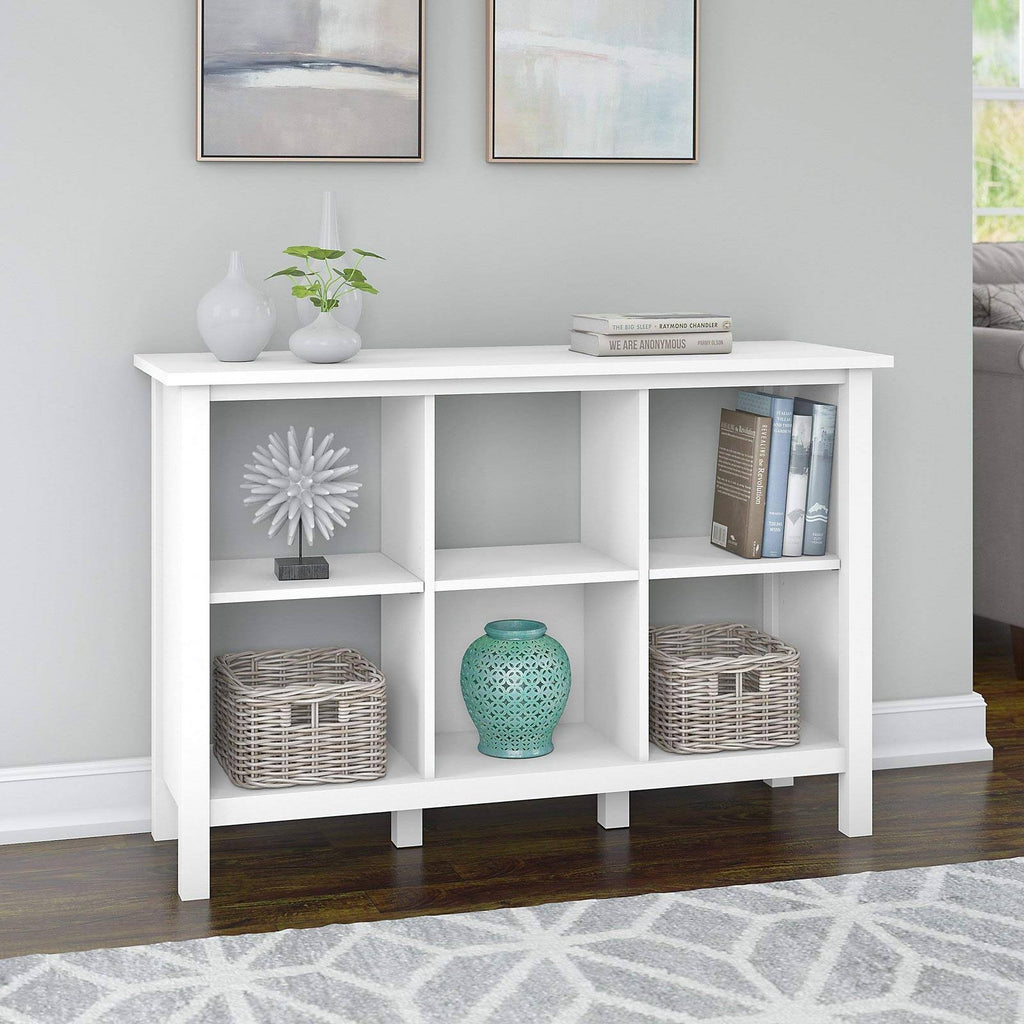 White 6 Cube Storage Bookcase F7910