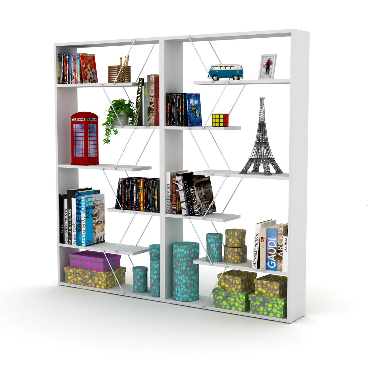 5 Tier Modern Bookshelf D733