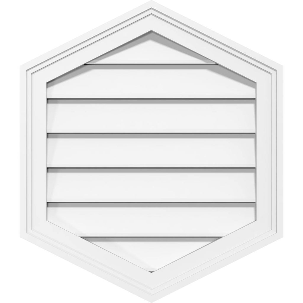 Vertical Peaked Surface Mount PVC Gable Vent T379