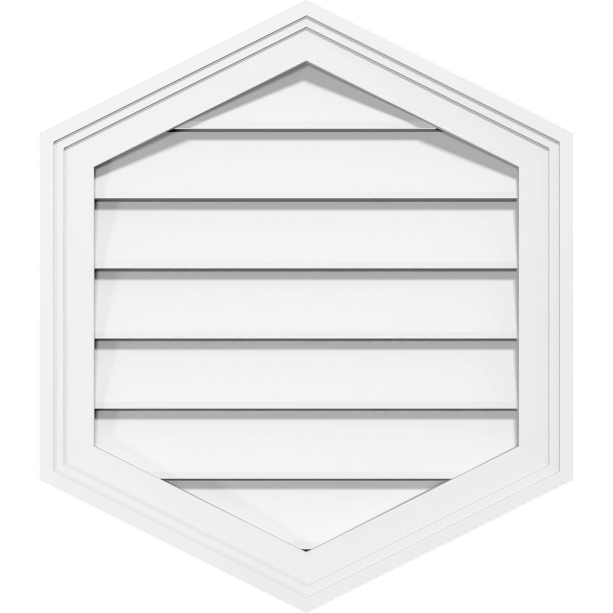 Vertical Peaked Surface Mount PVC Gable Vent T379
