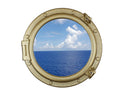 Gold Finish Decorative Ship Porthole Window 20x22 V260