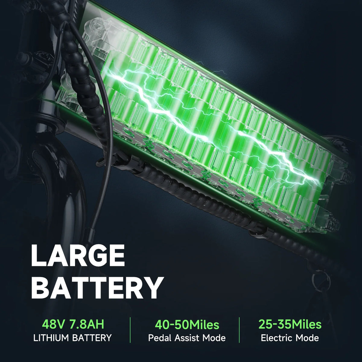 500W 20MPH 48V Removable Battery Folding Electric Bike U8574