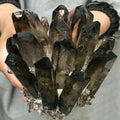 Natural Black Quartz Crystal Cluster Decoration E481