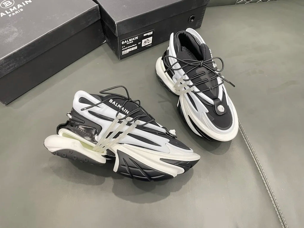 White Black Heels H5448