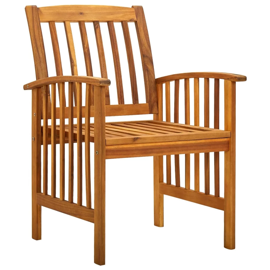 6 pcs Solid Wood Acacia Patio Dining Chairs with Cushions R321050