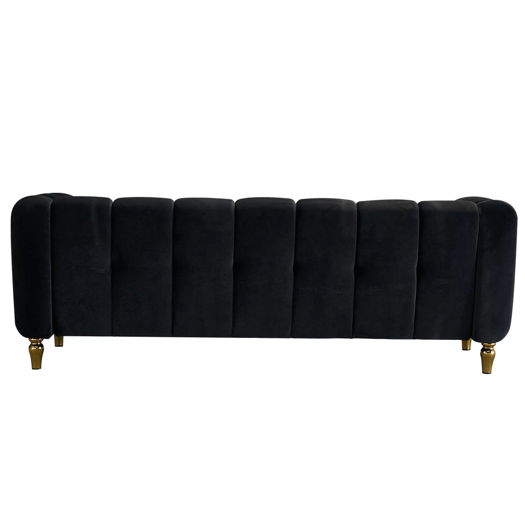 Black Velvet Sofa H314