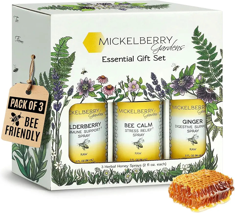 Organic Gift Set Including Immune Support Spray, Tension Relief Spray, & Digestive Support Spray (Pack of 3) E881