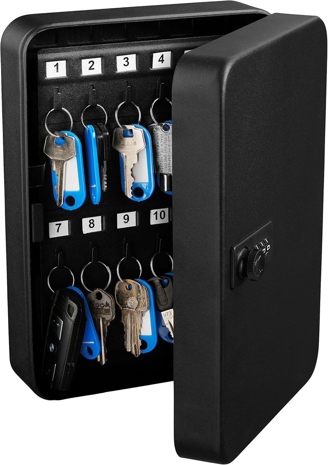 Steel Security Cabinet Box - 48 Keys Capacity - Combination Lock (White) E753676