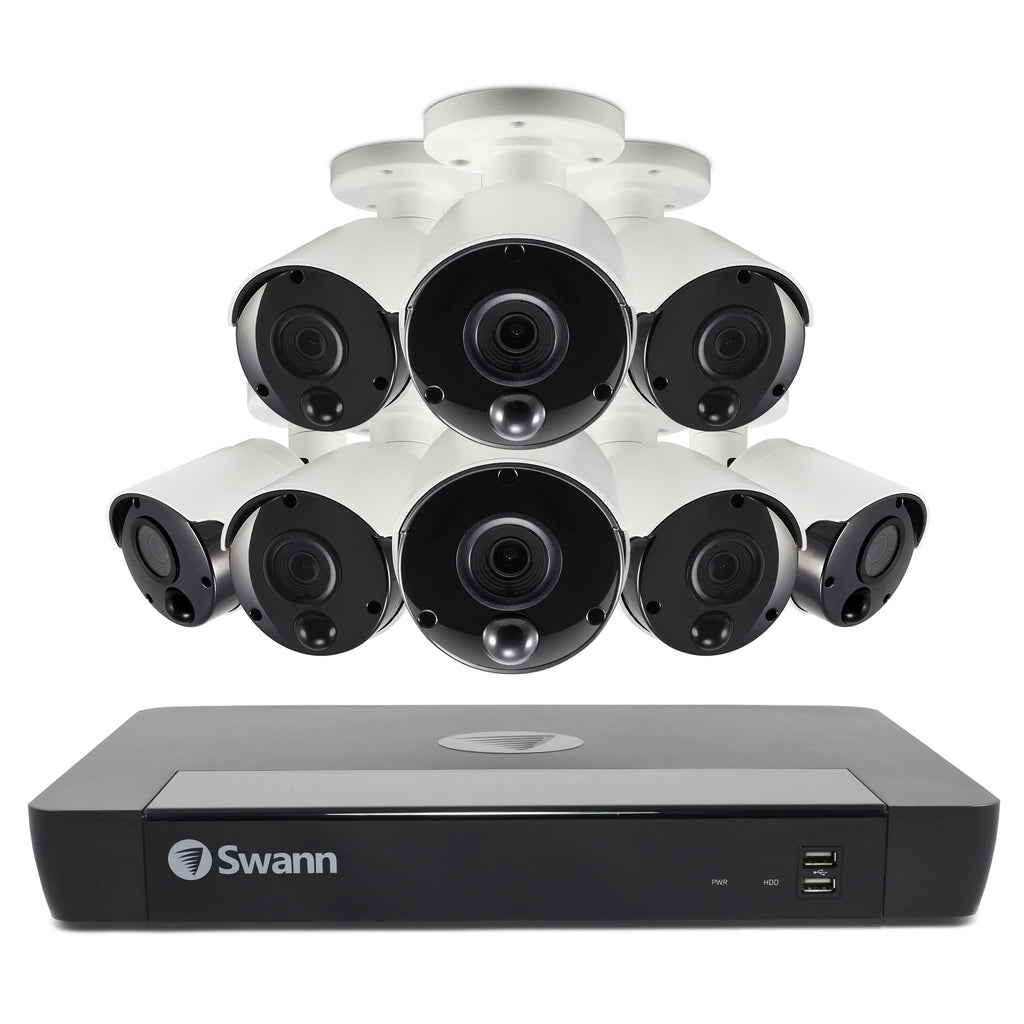 16-Channel NVR with 8 Wired Outdoor Cameras Night Vision 2 TB A2546