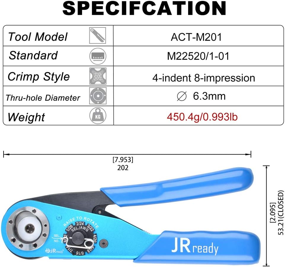 8 Indent Crimping Tool for 12-26 AWG Wire D677