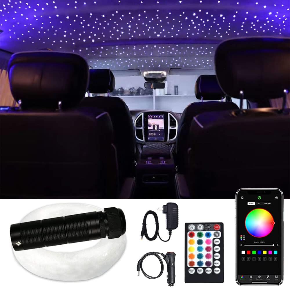6W RGB LED Fiber Optic Light Star Ceiling Kit M1402