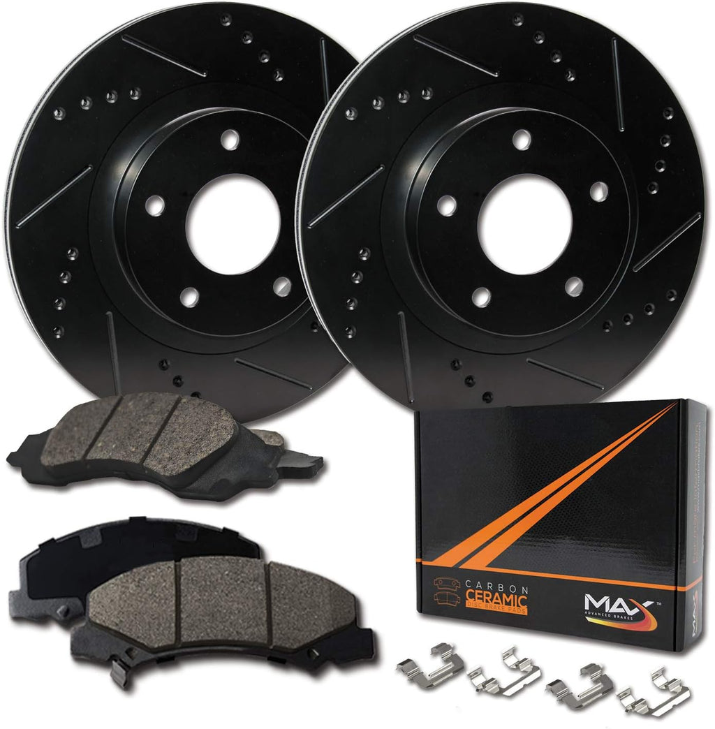 Rear Carbon Ceramic Brake Rotors with Pads B263035
