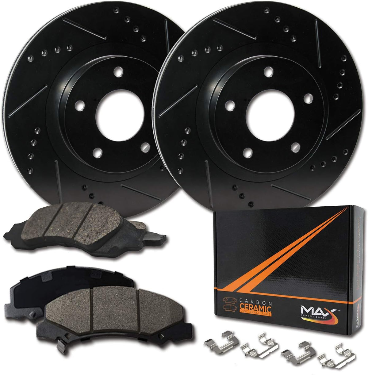 Rear Carbon Ceramic Brake Rotors with Pads B263035