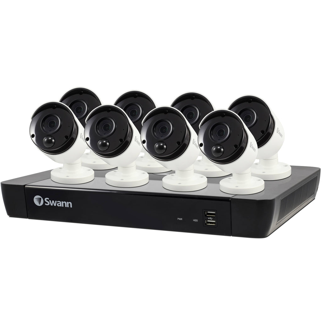 16-Channel NVR with 8 Wired Outdoor Cameras Night Vision 2 TB A2546