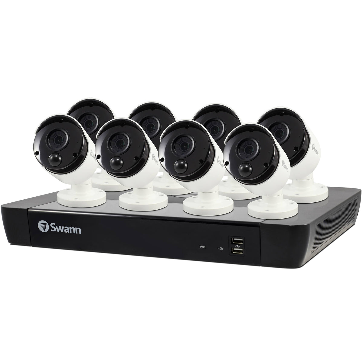 16-Channel NVR with 8 Wired Outdoor Cameras Night Vision 2 TB A2546