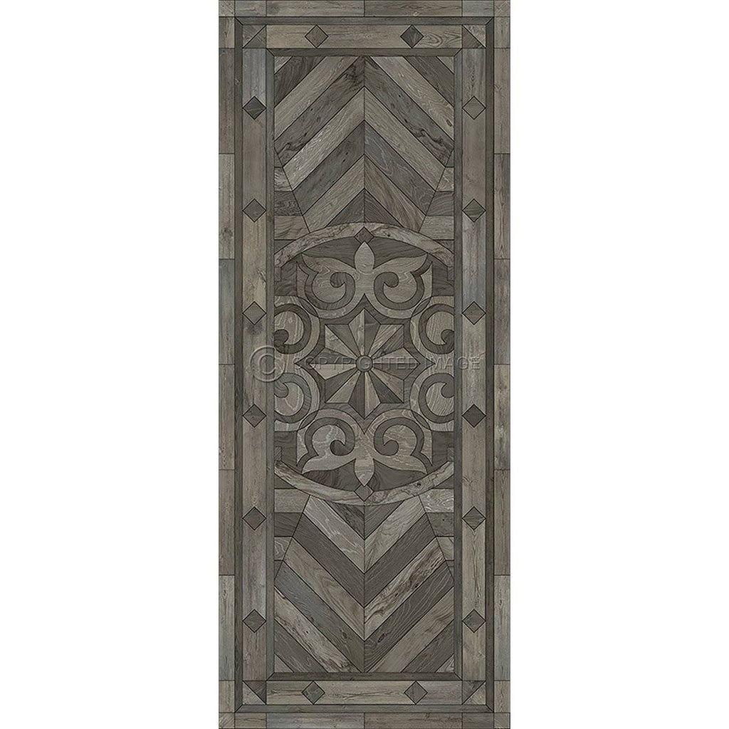 Distressed Grey Vintage Vinyl Runner B55648