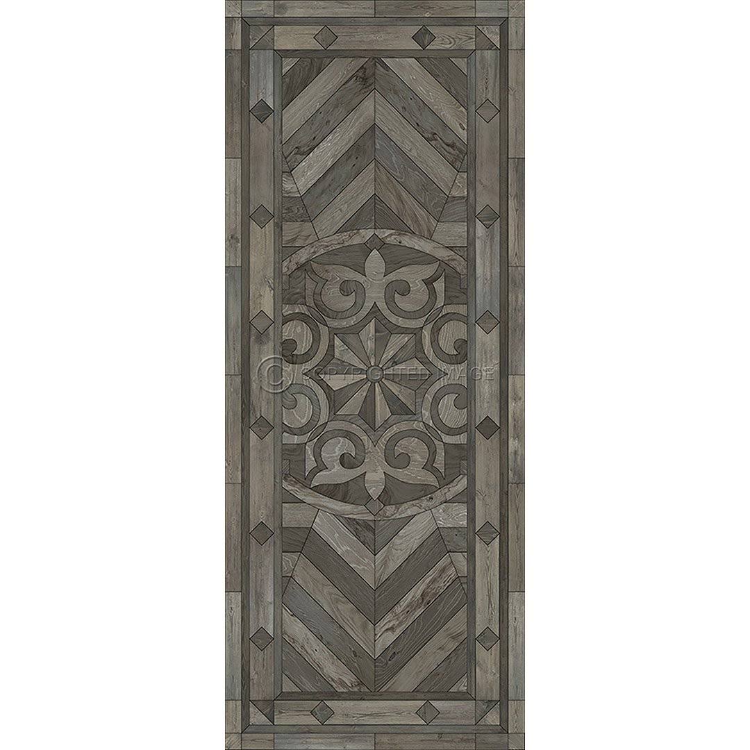 Distressed Grey Vintage Vinyl Runner B55648