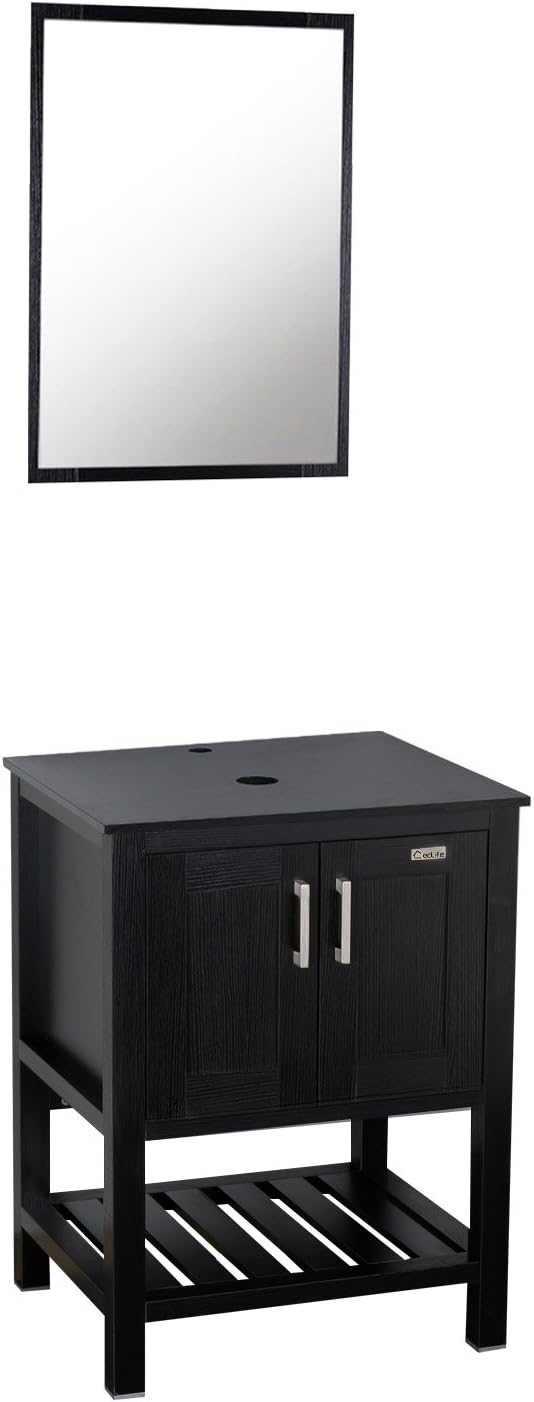 24 inch Bathroom Vanity with Ceramic Vessel Sink and Faucet S3445