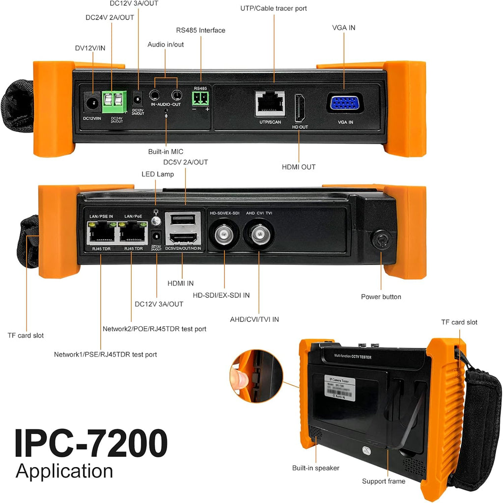 IP Camera Tester 8MP 7inch IPS Touch Screen POE WiFi 4K Z601271
