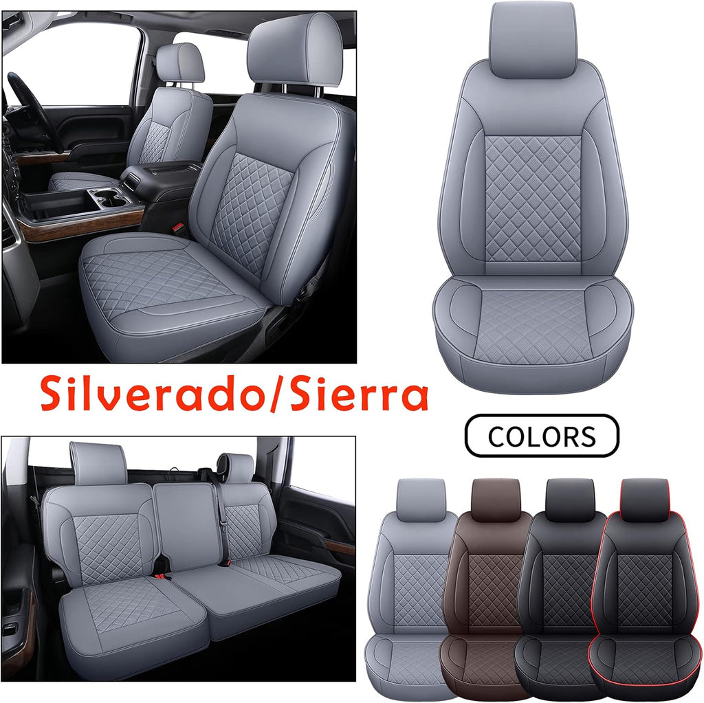 Brown Water Proof Faux Leather Full Set Seat Covers V747836