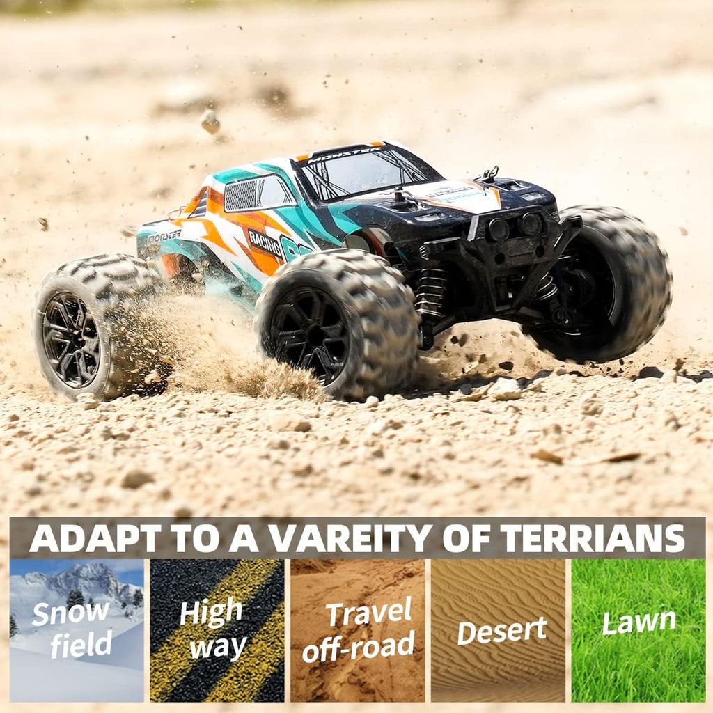 1:18 Remote Control High Speed RC Monster Truck with Rechargeable Batteries Pack of 2 Z23251