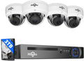 5MP PoE Security Camera System with 3TB Hard Drive, 8 Channel NVR and 4 Dome IP Cameras D6086