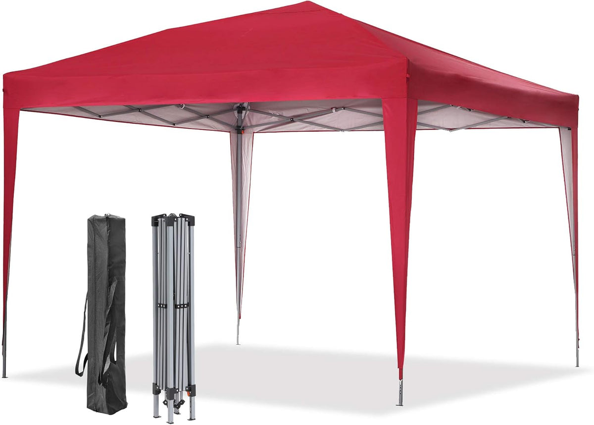10x10FT Pink Portable Pop Up Canopy Tent with Carry Bag H8710