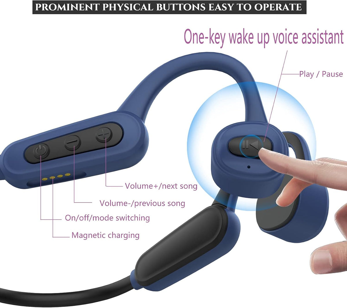 Bone Conduction Swimming Headphones IPX8 Waterproof 16GB Mp3 Player Open Ear X28589