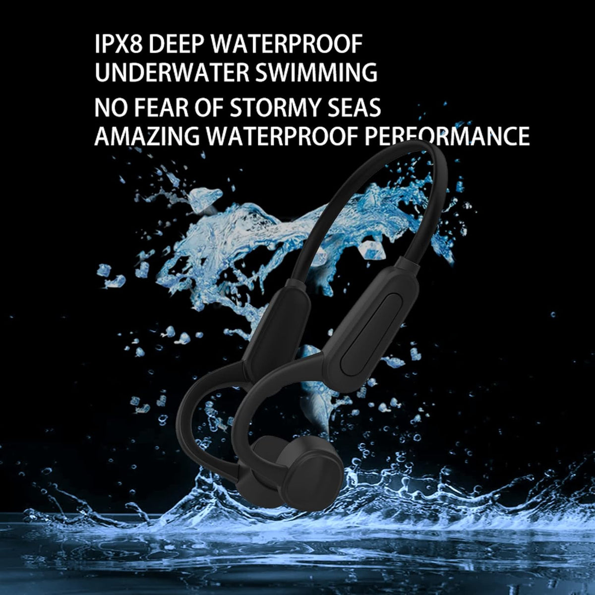 Bone Conduction Swimming Headphones IPX8 Waterproof 16GB Mp3 Player Open Ear X28589