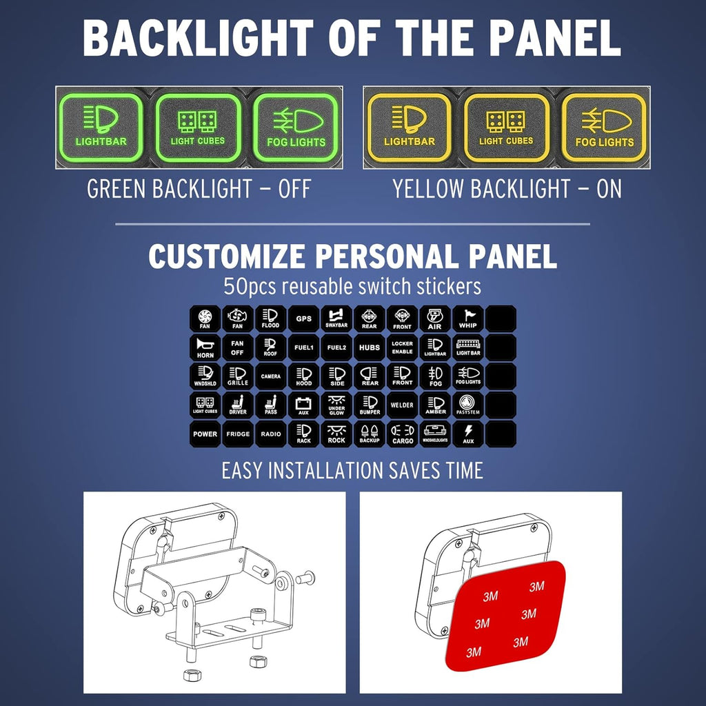 6 Gang LED Switch Panel J875818