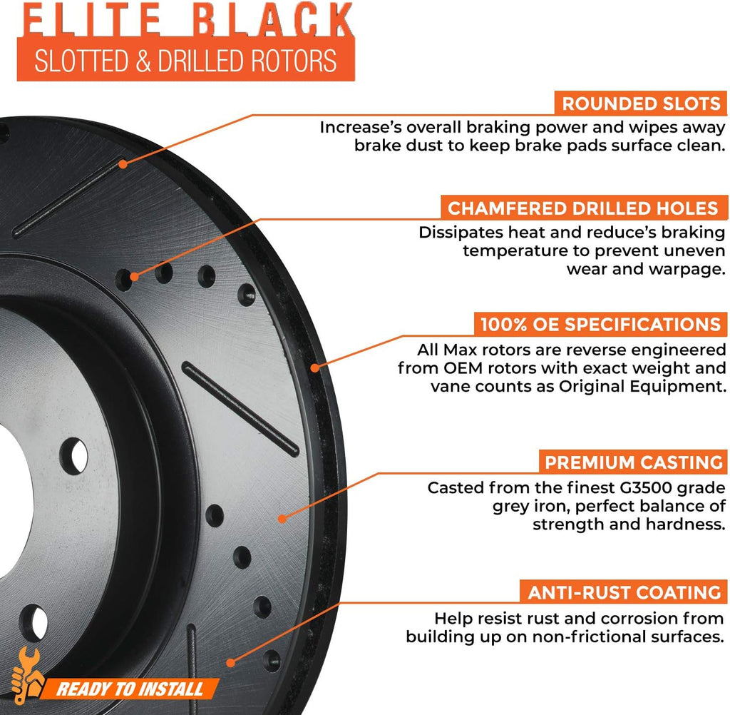 Rear Carbon Ceramic Brake Rotors with Pads B263035