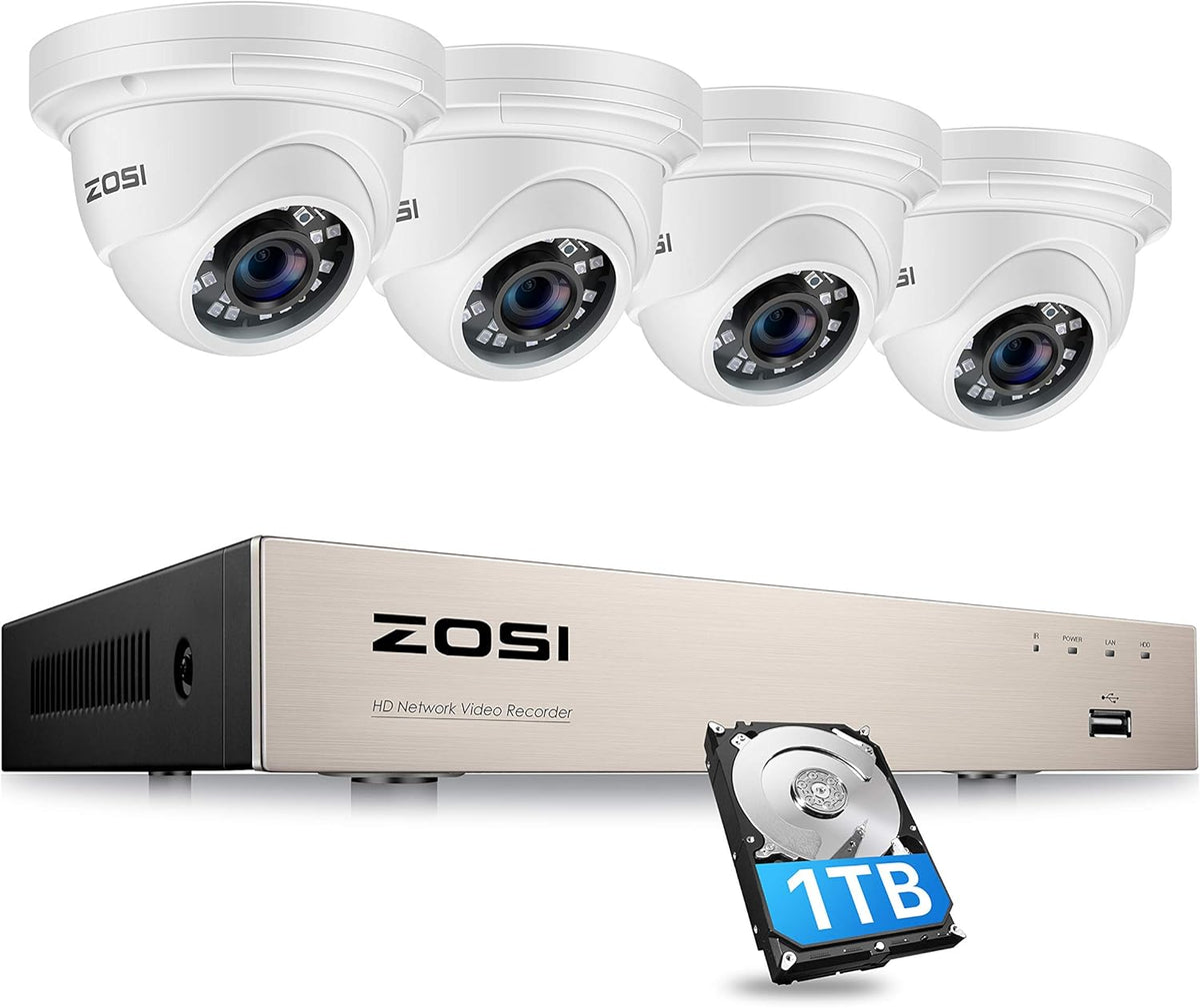 4K 16 Channel Security Camera System with 3TB Hard Drive and 12 x 5MP Cameras C549