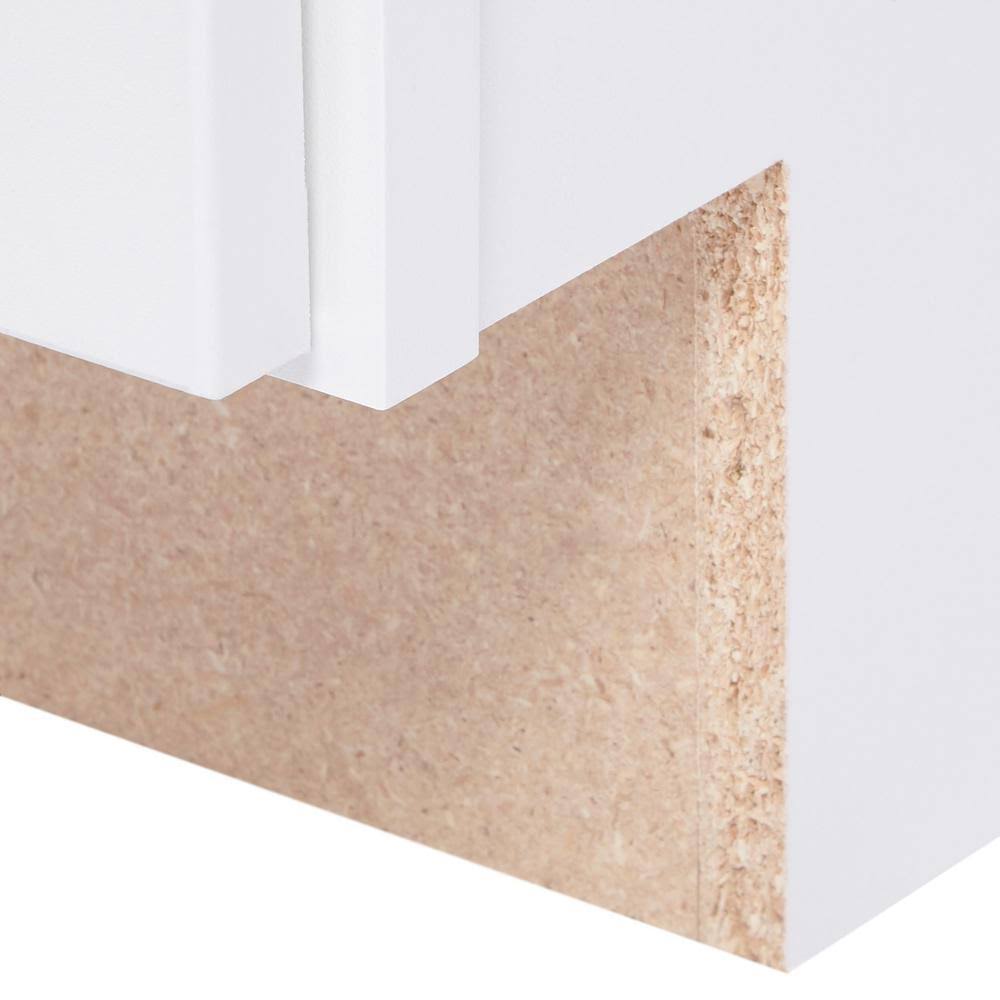 36X34.5X24x22 Shaker Sink Base Cabinet in Satin White V821219