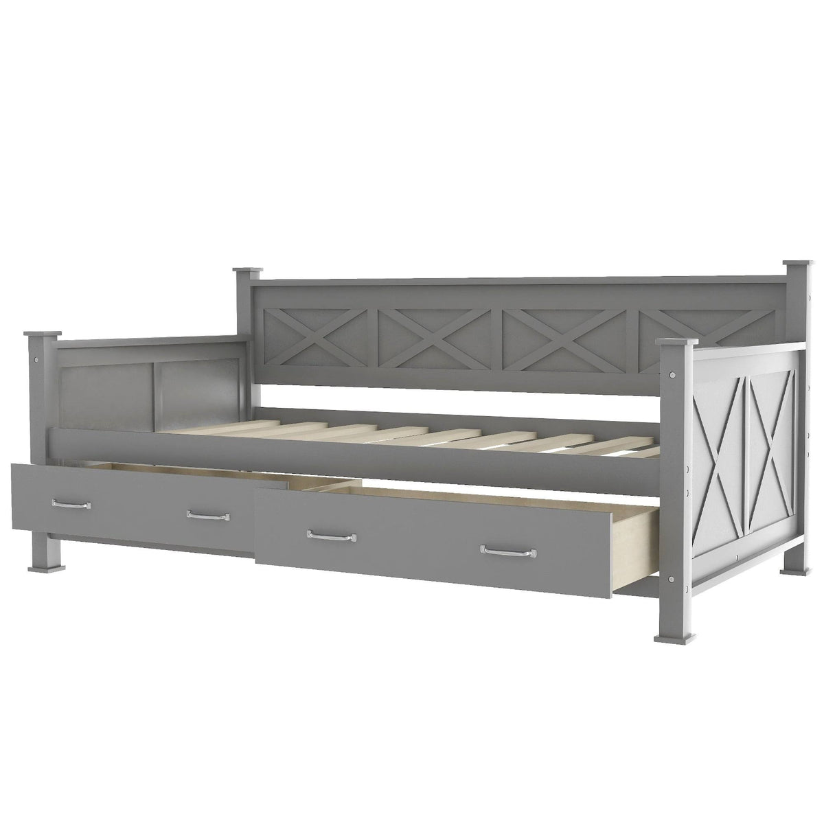 White Twin Size Daybed with 2 Drawers N28881