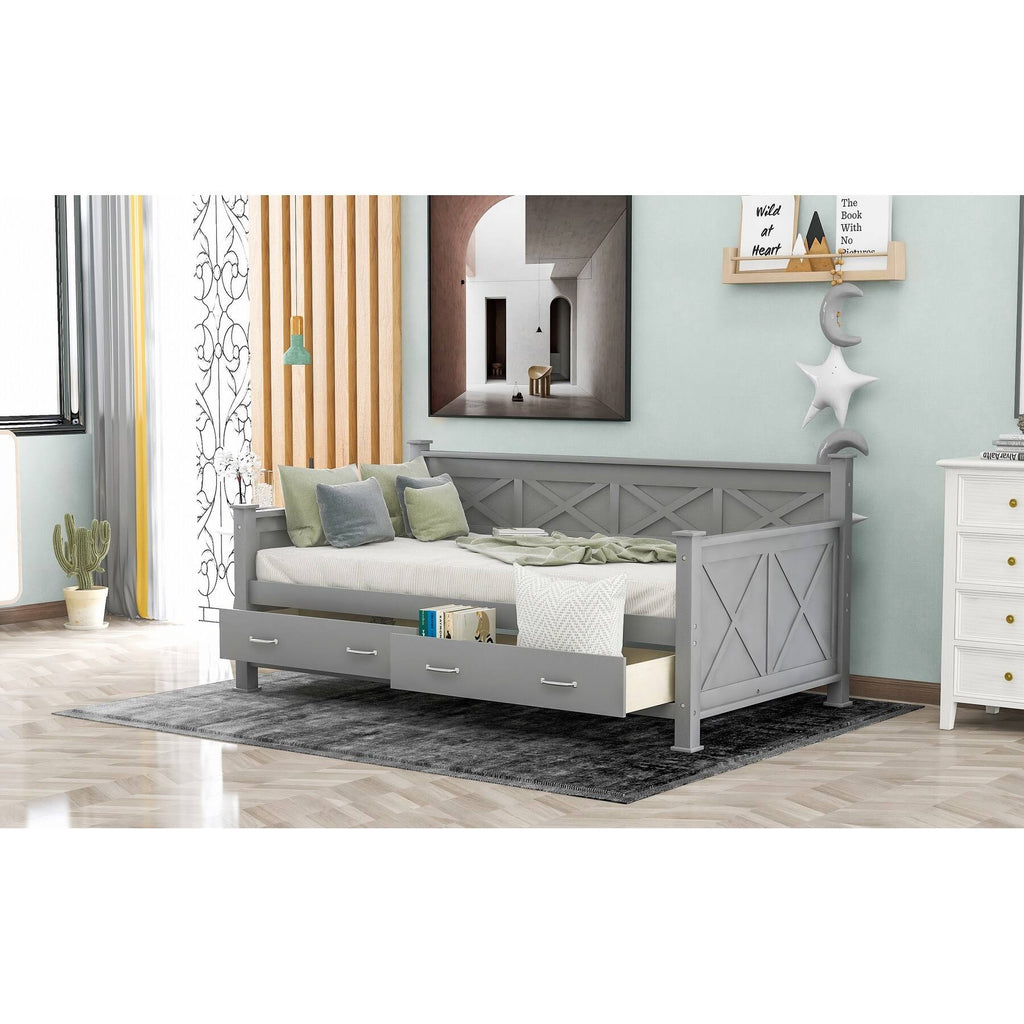 White Twin Size Daybed with 2 Drawers N28881
