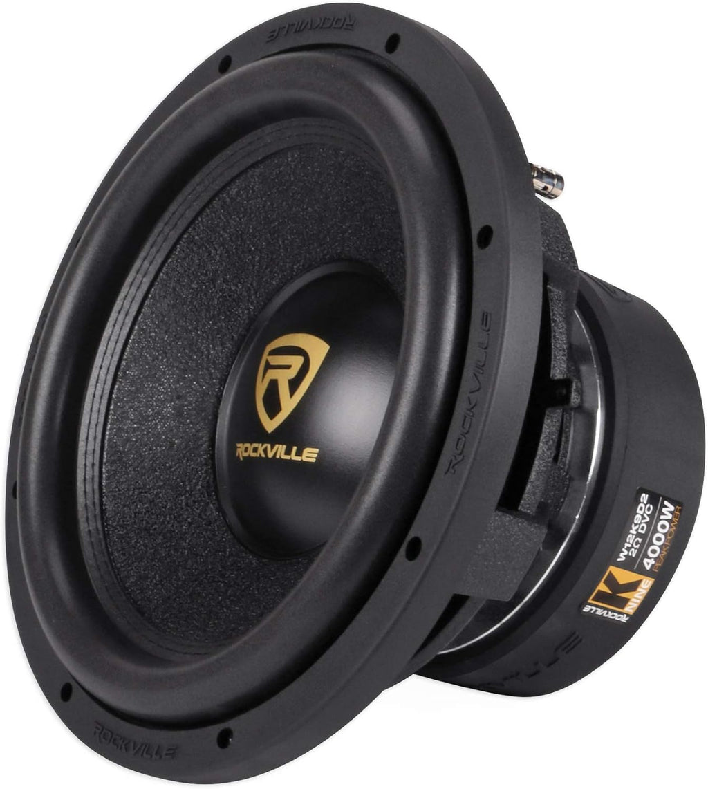 12 8000 Watt Car Subwoofers + Sealed Sub Box Enclosure O9810