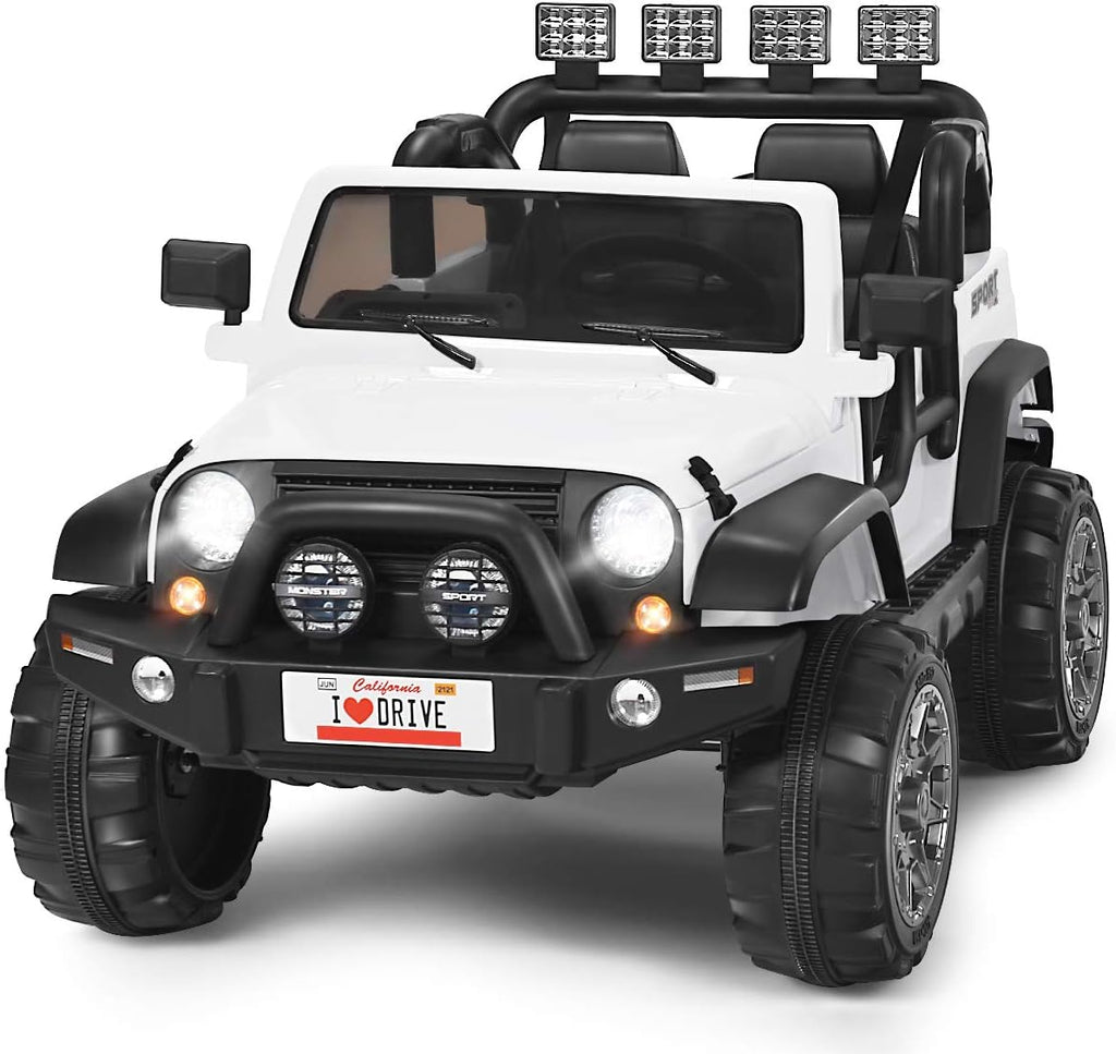 12V Battery Powered Ride on Truck with Remote Control, Black I610