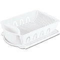 Large Dish Drainer and Drainboard 2 Piece Sink Set White X24749