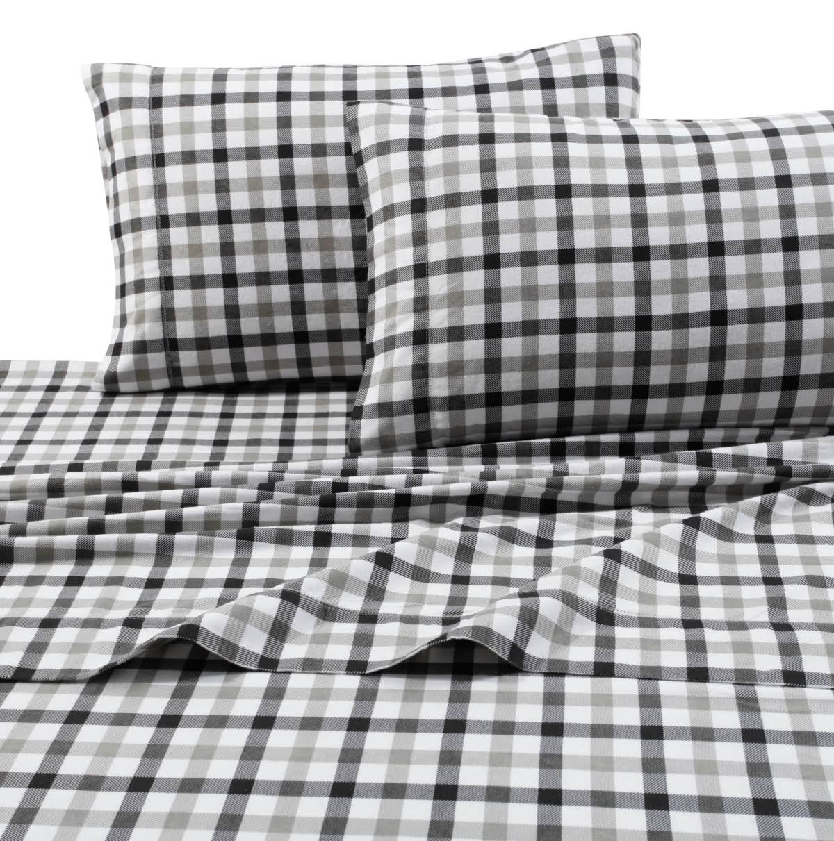 200 GSM Micro Plaid Flannel Sheet Set Twin XL R597283